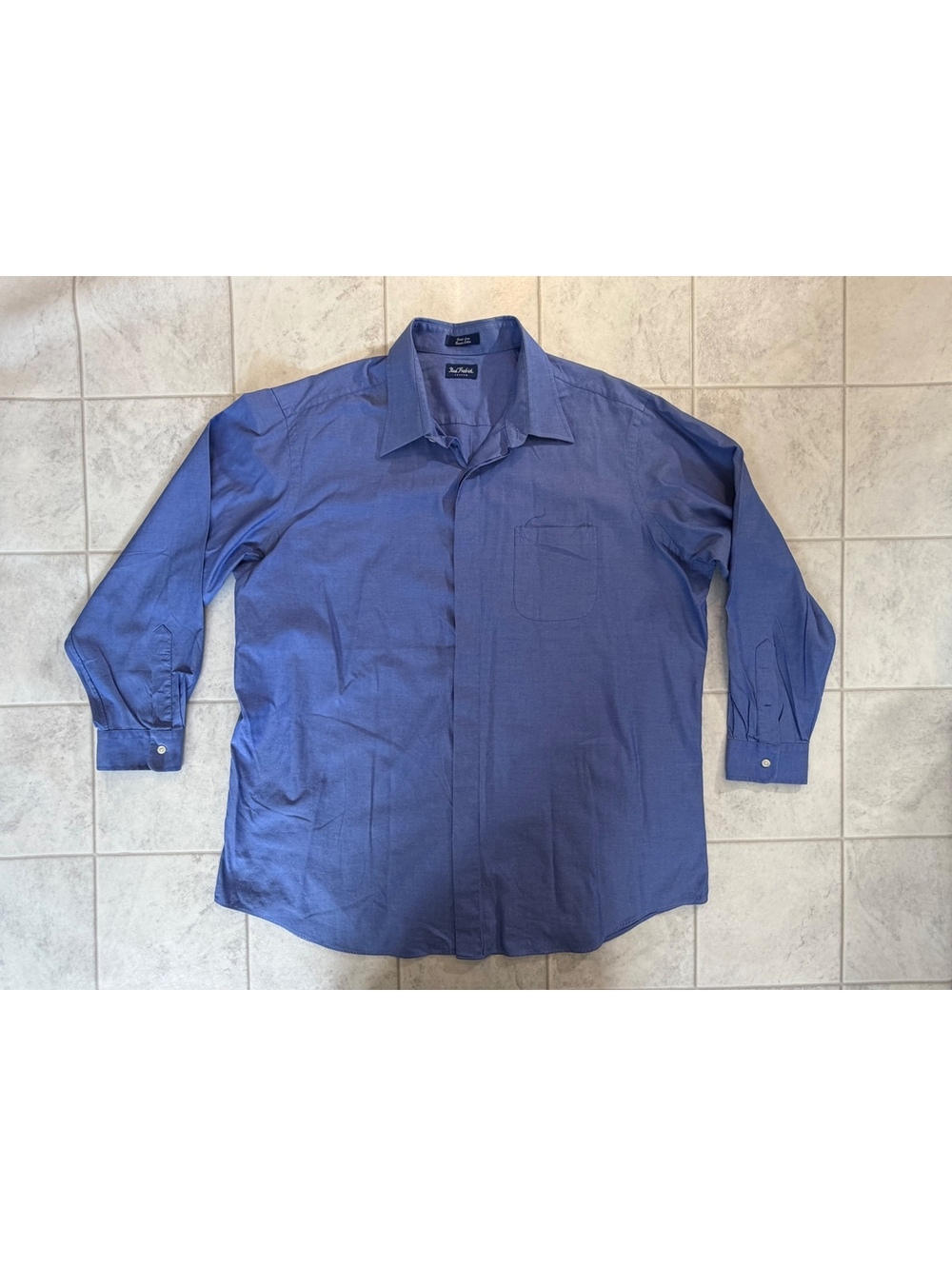 Paul Fredrick Custom blue dress shirt